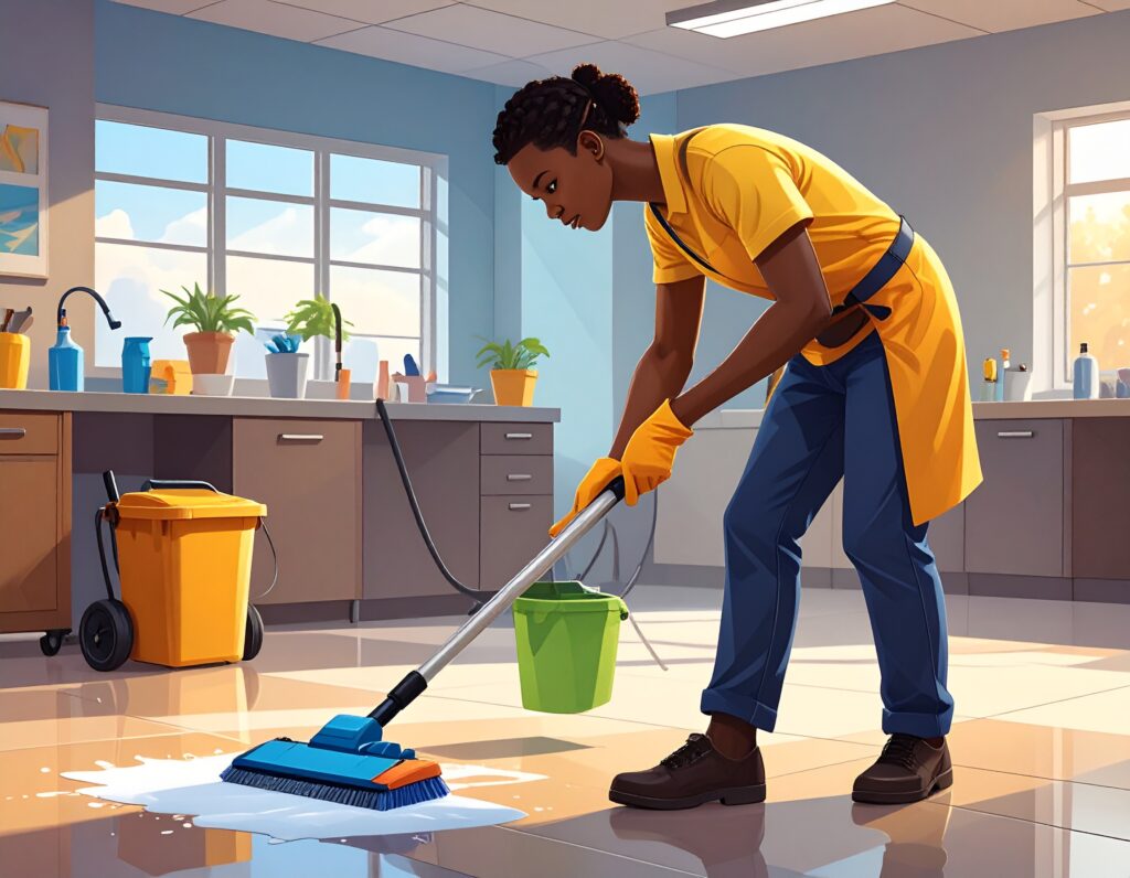 firefly une image de service de nettoyage (africain) 895653