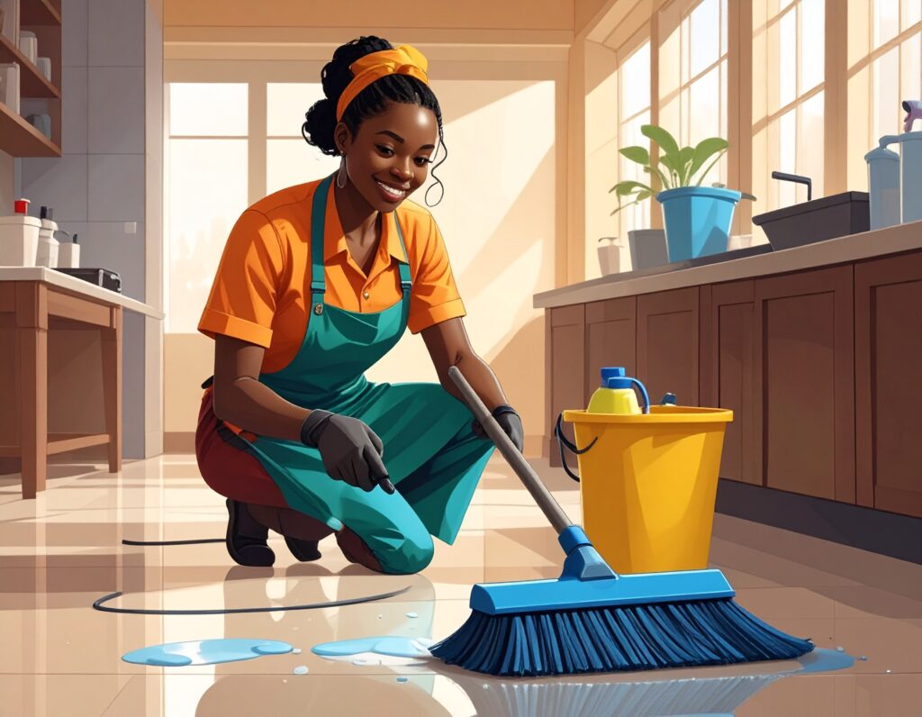 firefly une image de service de nettoyage (africain) 96604